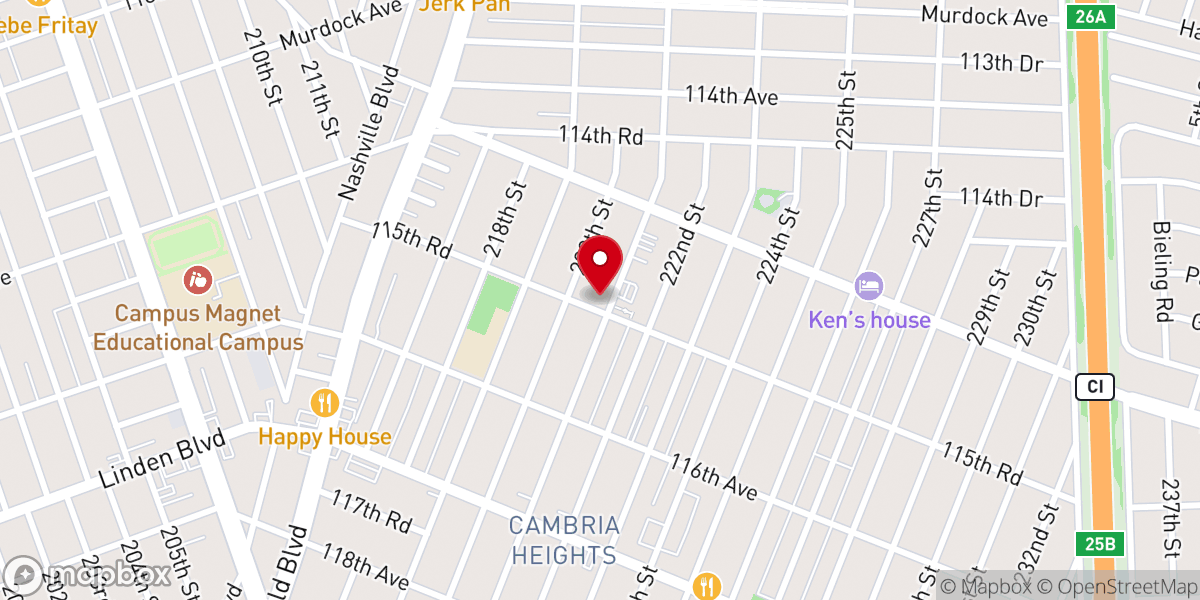 Map showing location of Sacred Heart of Jesus Church