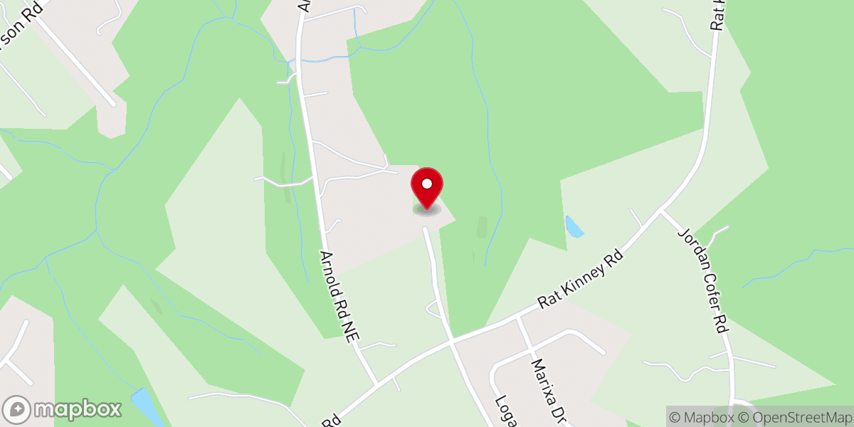 Map showing location of Greater Barbers Creek Baptist Church