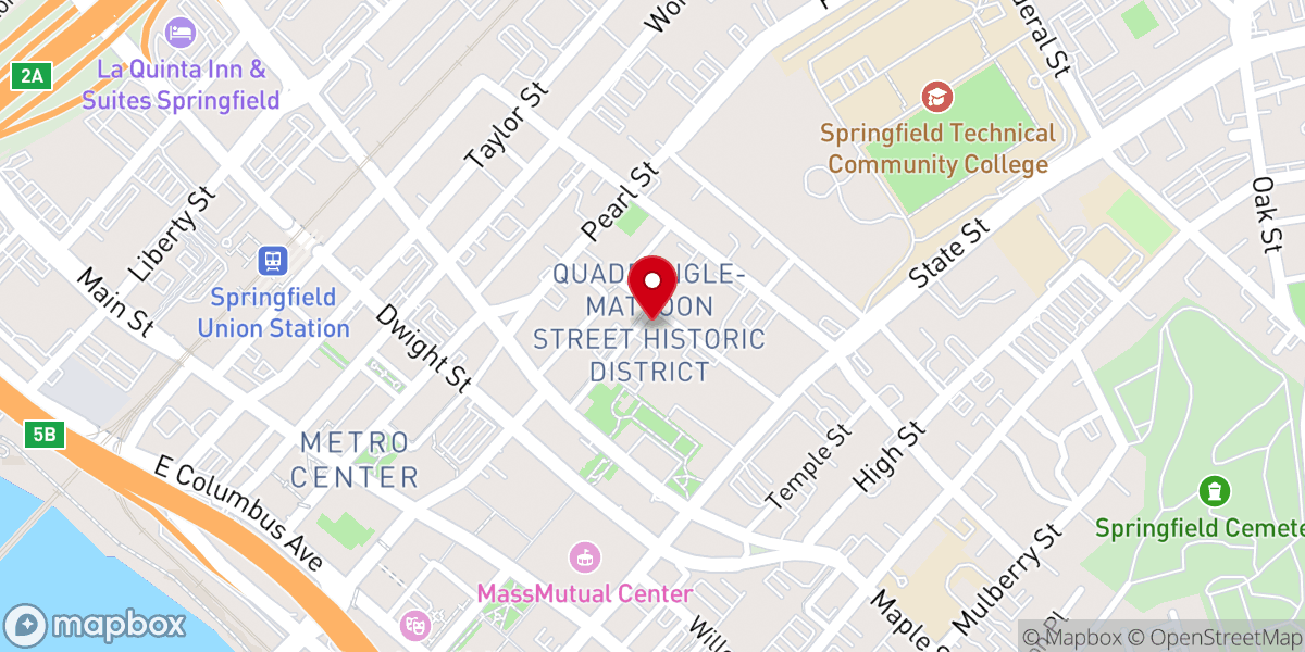 Map showing location of Office of the Bishop Roman Catholic Dioxese of Springfield
