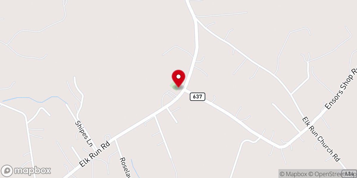 Map showing location of Mt. Carmel Baptist Church