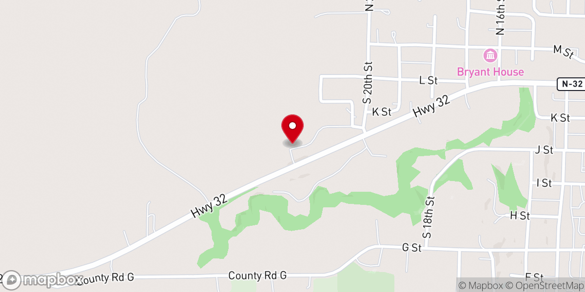 Map showing location of St. Patrick Catholic Church