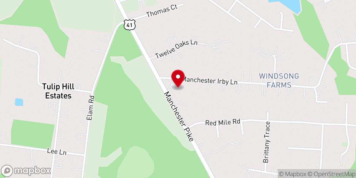 Map showing location of Advent Lutheran Church