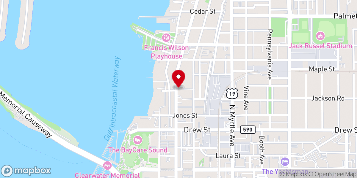 Map showing location of City Gate Revival Center