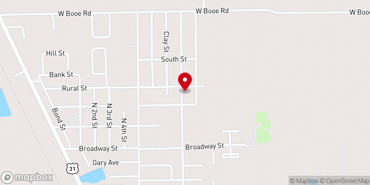 Map showing location of Pilgrim Holiness Church