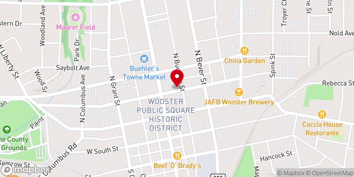 Map showing location of Trinity United Church-Christ