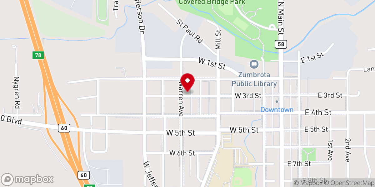 Map showing location of United Redeemer Lutheran
