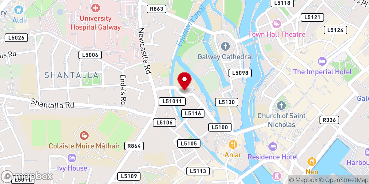 Map showing location of St Joseph's Catholic Church, Galway