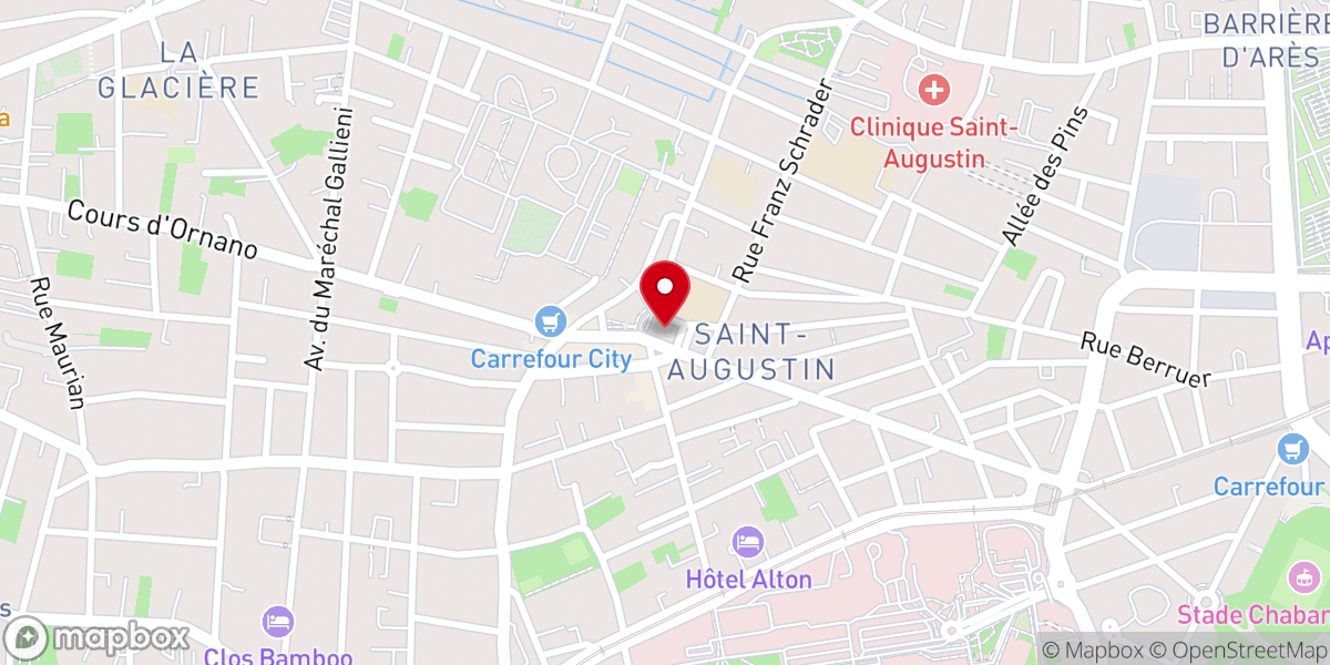 Map showing location of Église Saint-Augustin