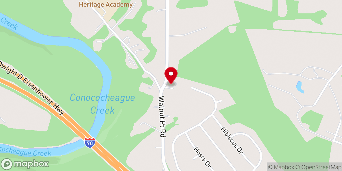 Map showing location of Mountain View Baptist Church