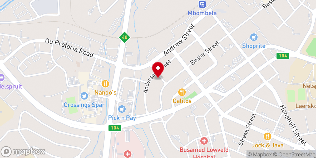 Map showing location of Christ Embassy Nelspruit (CE Nelspruit)