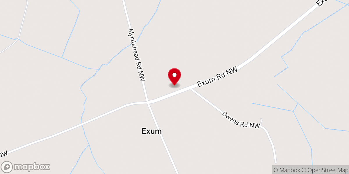 Map showing location of New Life Baptist Church