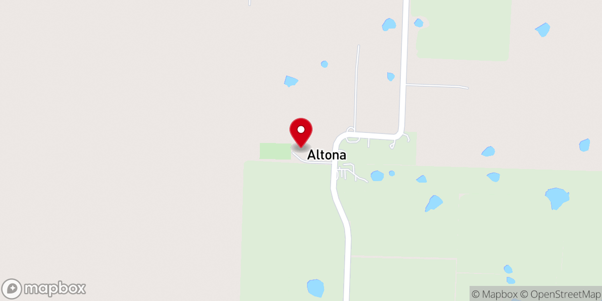 Map showing location of Altona Baptist Church