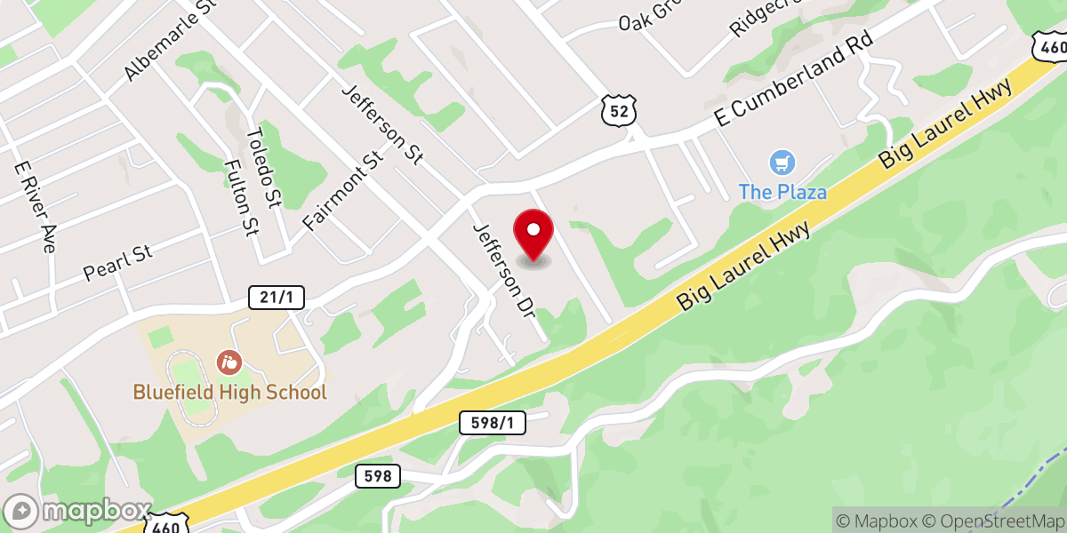 Map showing location of Edgemount Baptist Church