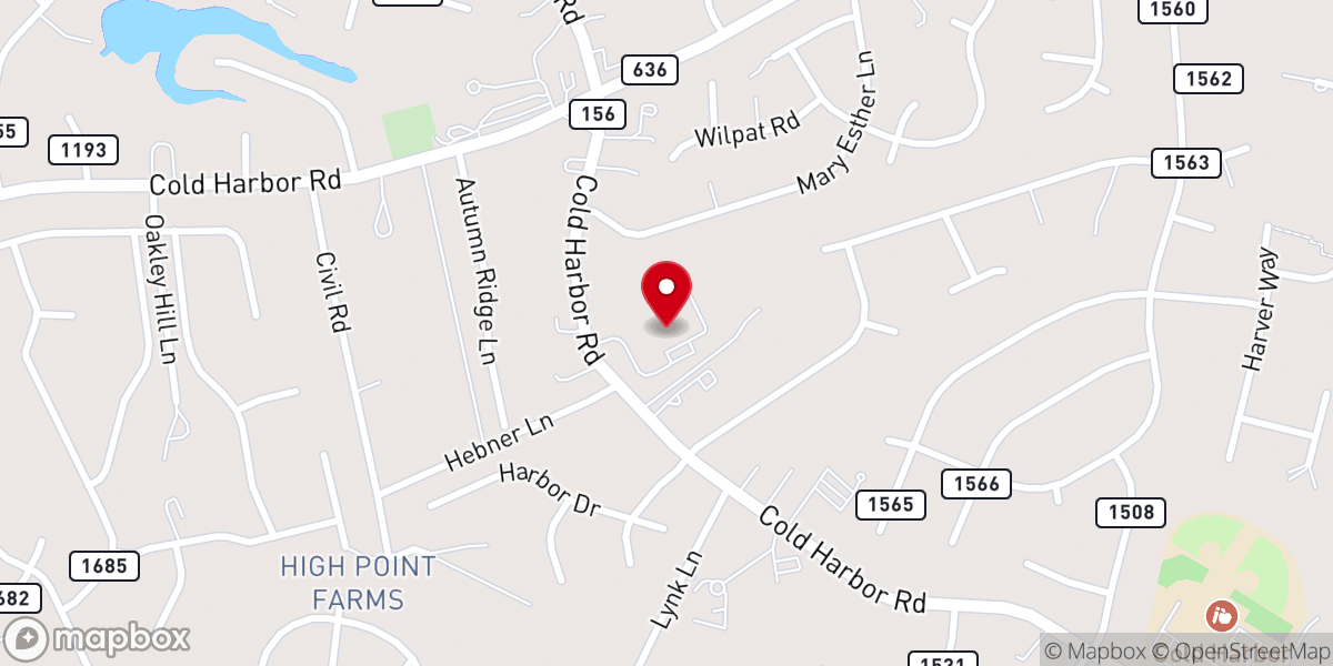 Map showing location of Fairfield Presbyterian Church