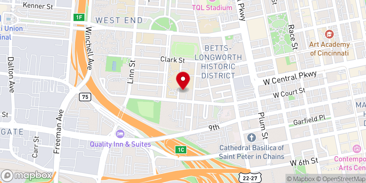 Map showing location of Jerriel Missionary Baptist Church