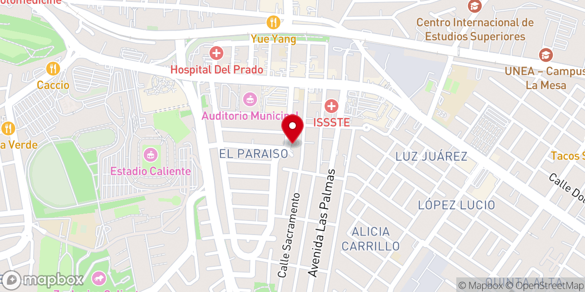 Map showing location of Parroquia Maria Madre de Dios