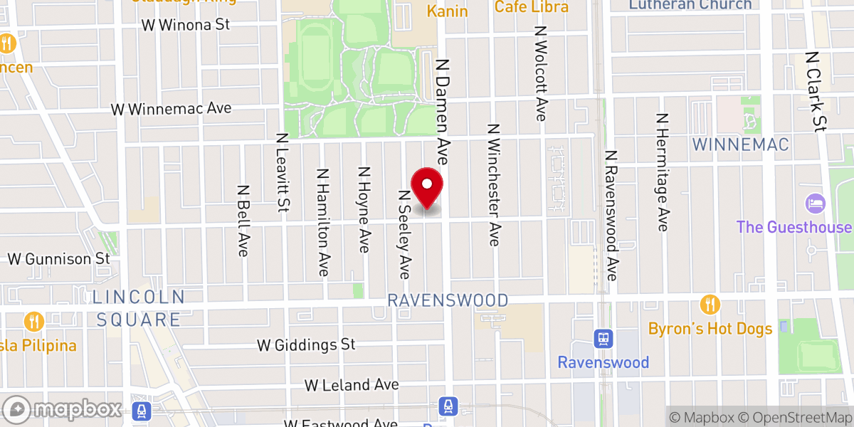 Map showing location of Ravenswood Evangelical Covenant Church