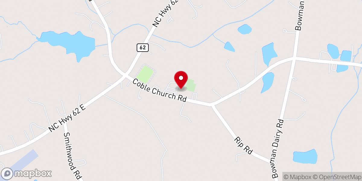 Map showing location of Pleasant Union Church