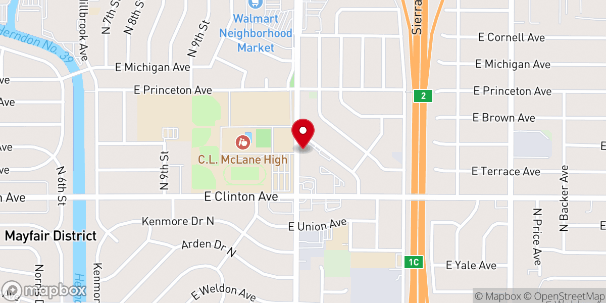 Map showing location of Crosspoint Church