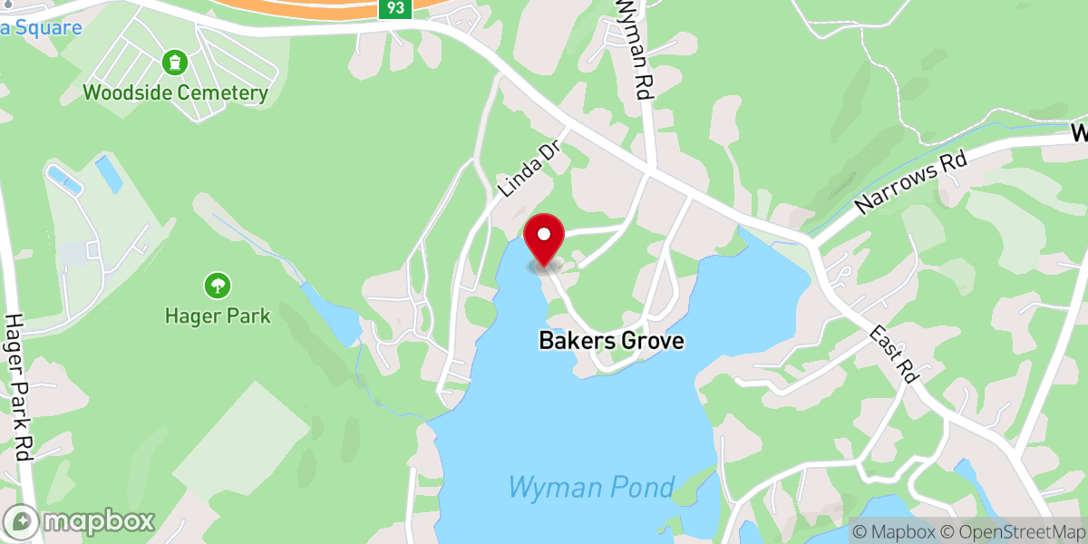 Map showing location of Camp Pineshore