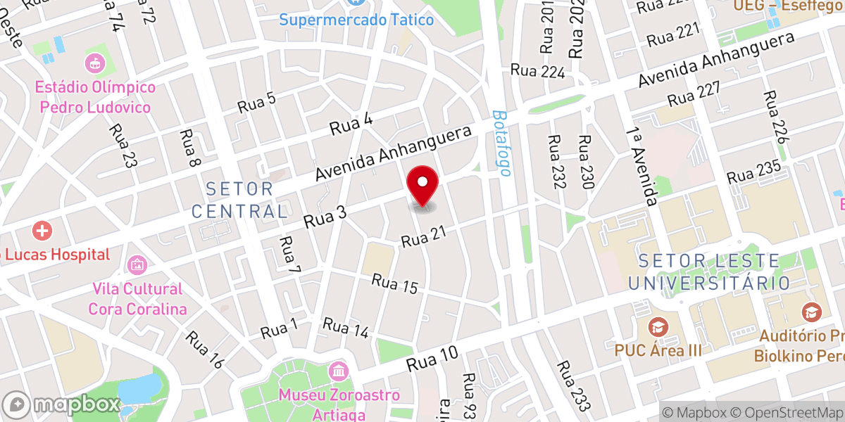 Map showing location of Igreja Metodista Central em Goiânia
