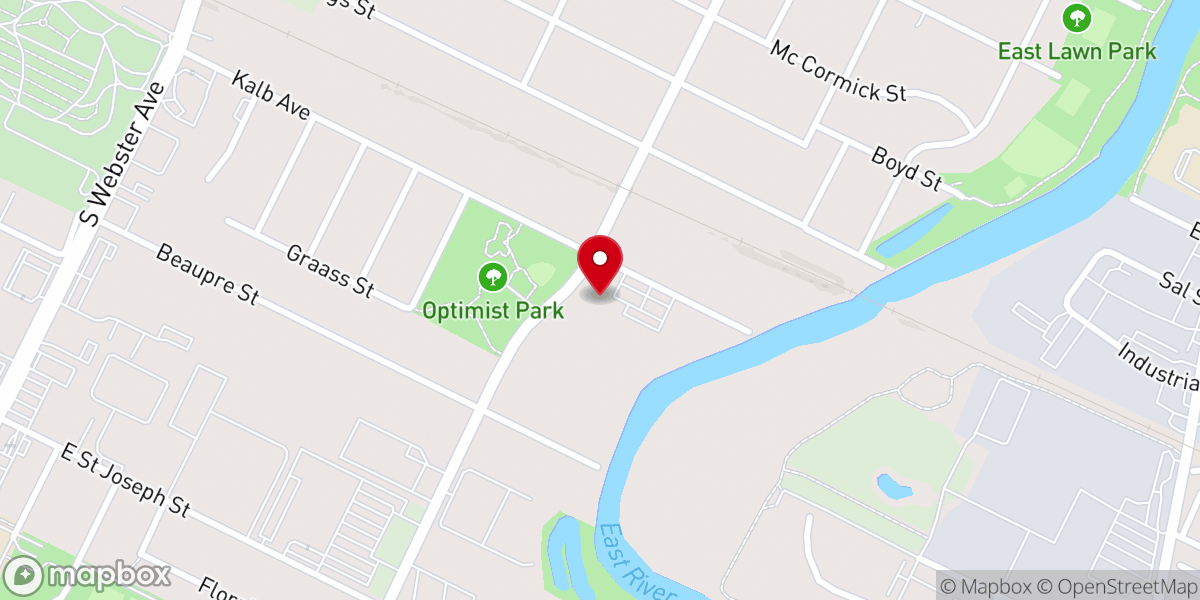 Map showing location of Bethel Baptist Church