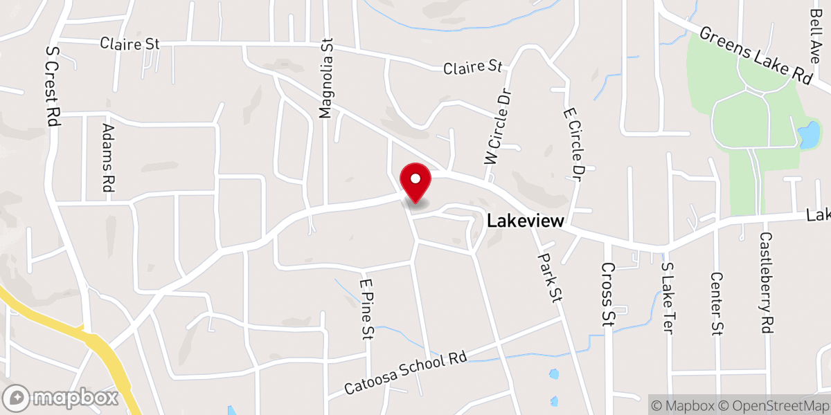 Map showing location of Immanuel Baptist Church
