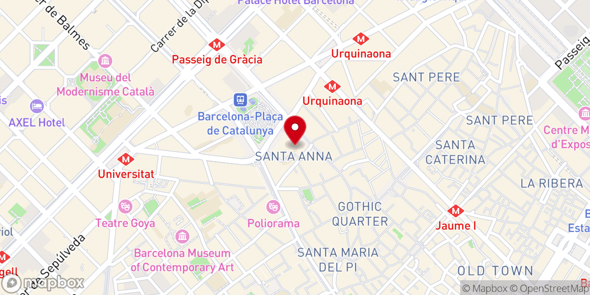 Map showing location of Iglesia de Santa Ana
