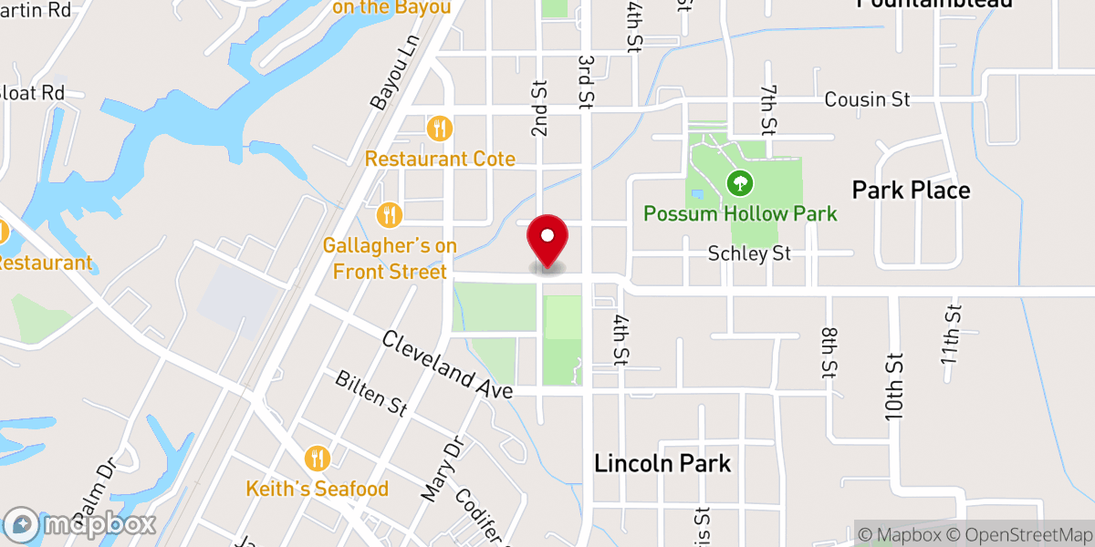Map showing location of Mount Olive AME Church Feeding Ministry - Food Distribution Center