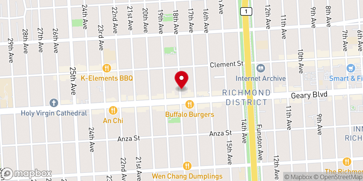 Map showing location of Golden Gate Christian Church
