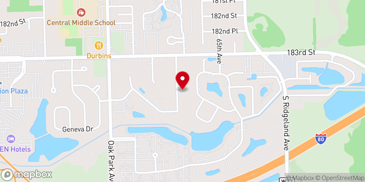 Map showing location of Glory To God Lutheran Church