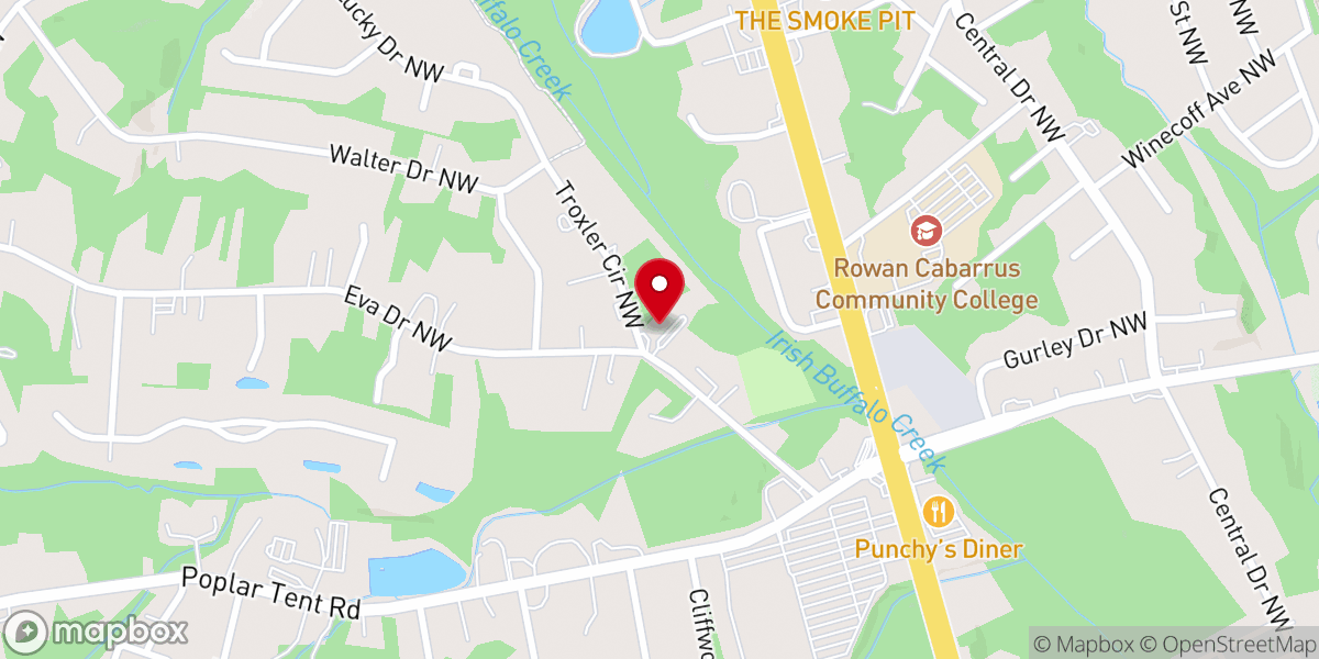 Map showing location of Eva Drive Baptist Church