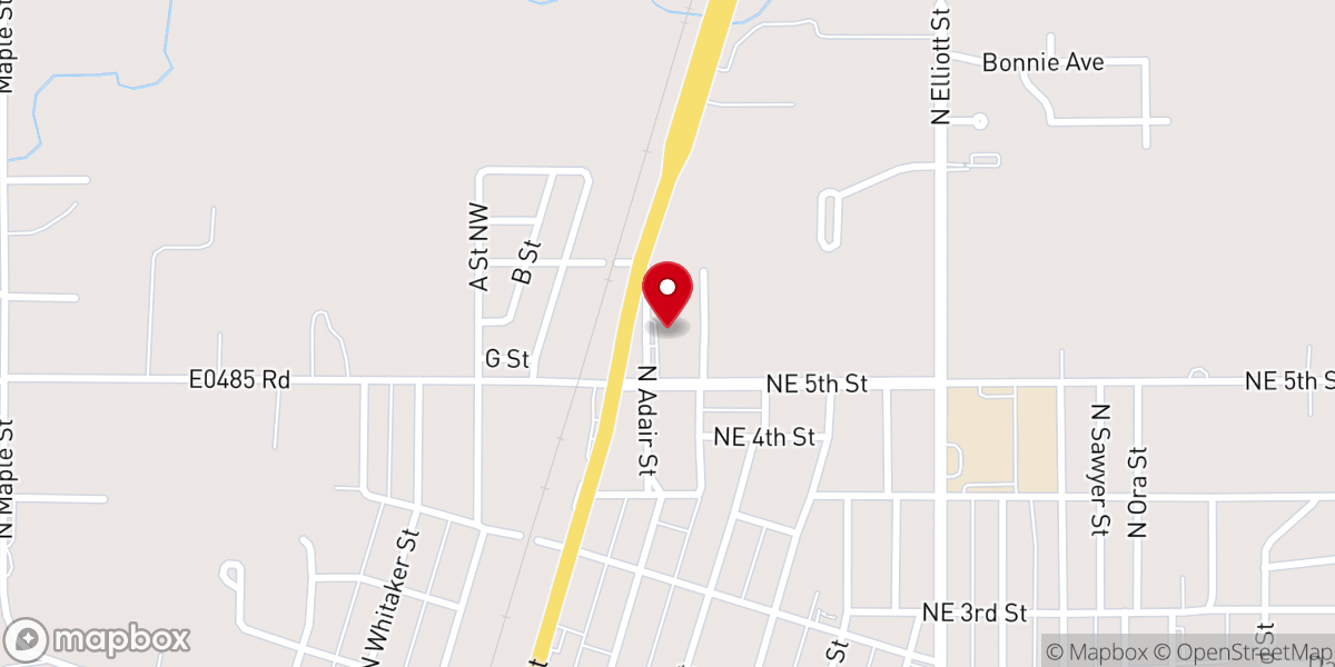 Map showing location of Northstar Church