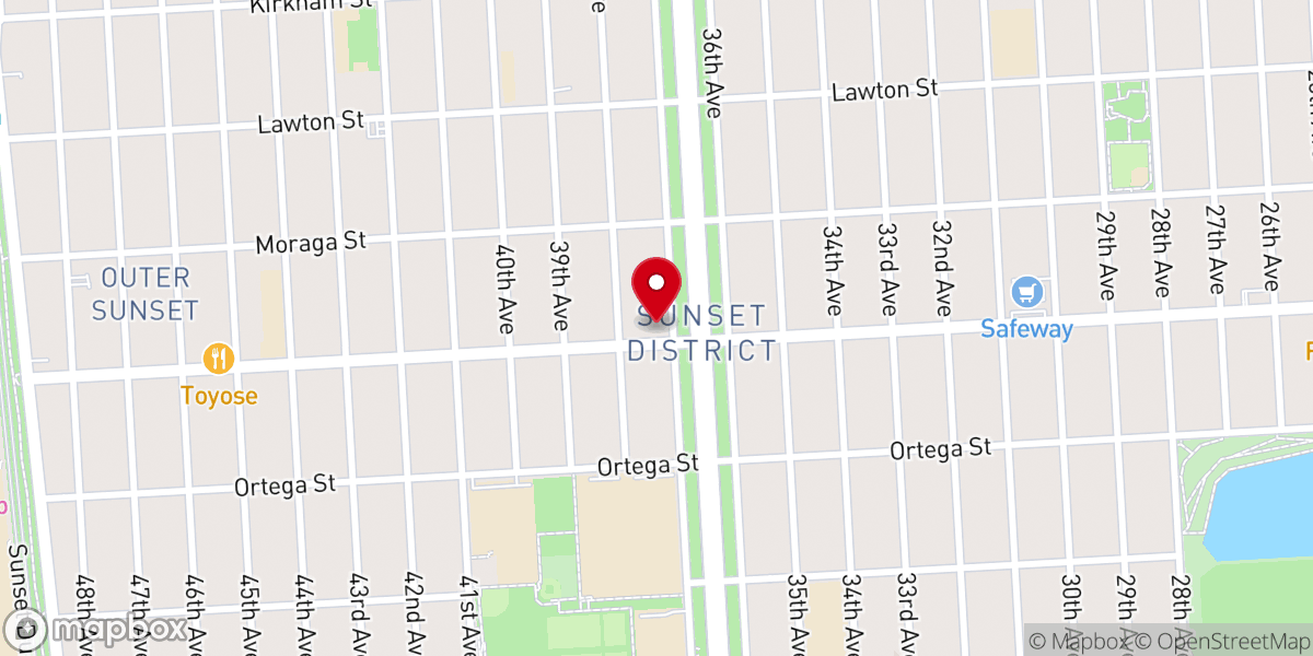 Map showing location of Sunset Ministry