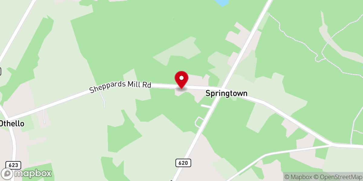 Map showing location of Bethel Othello African Methodist Episcopal Church