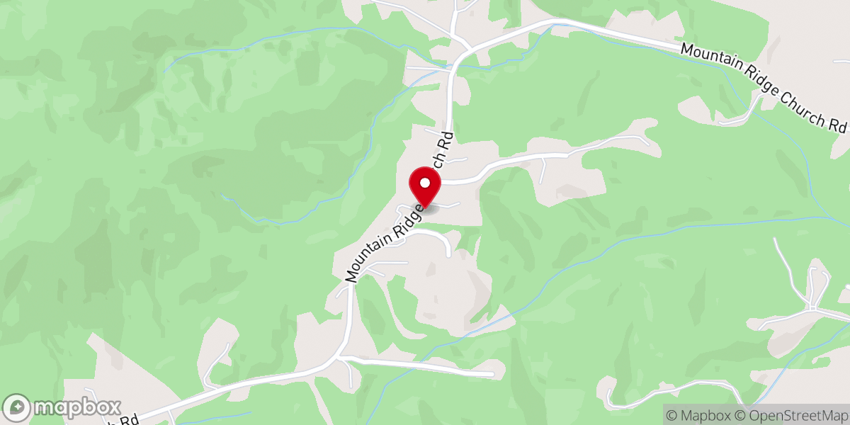 Map showing location of Baptist Church Mt Ridge
