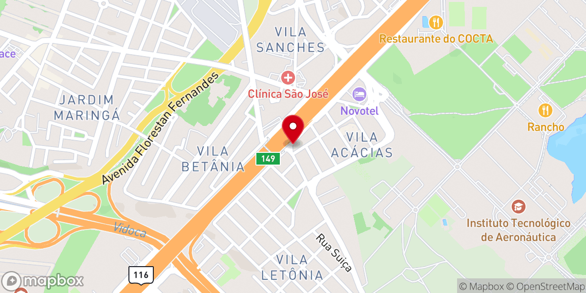 Map showing location of IBG - Igreja Batista da Graça (São José dos Campos)