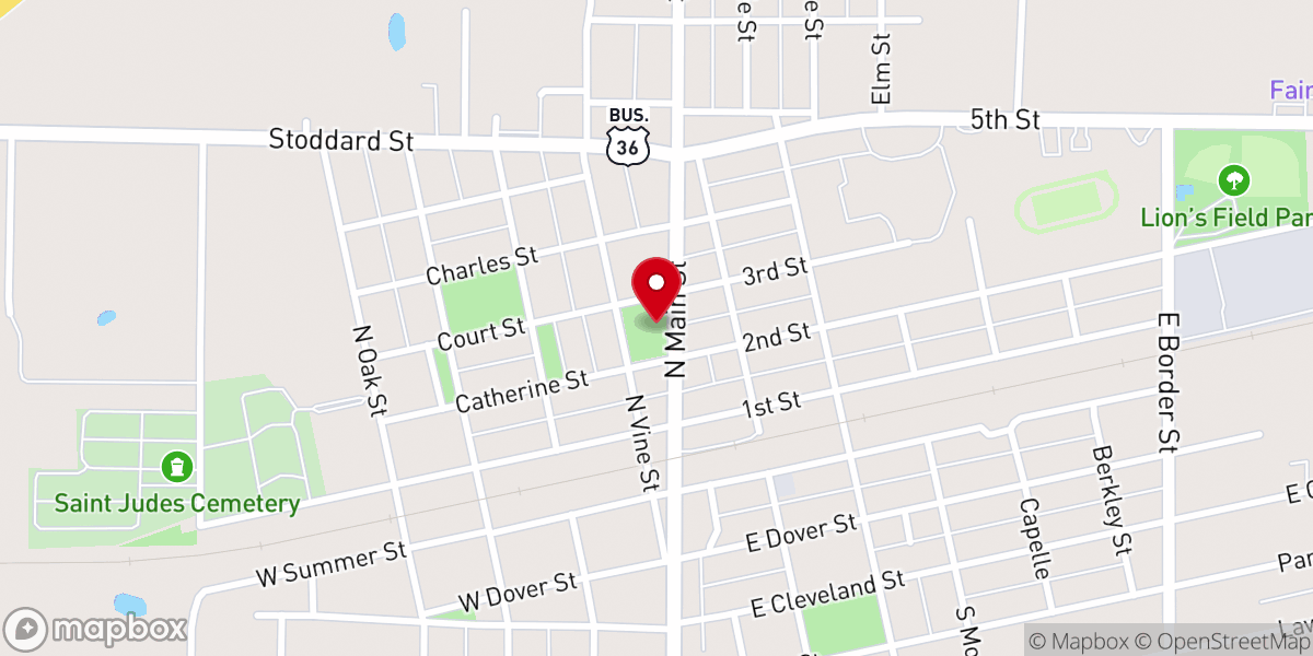 Map showing location of St. Jude’s Square