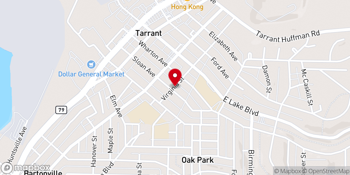 Map showing location of Independent Methodist Church of Tarrant