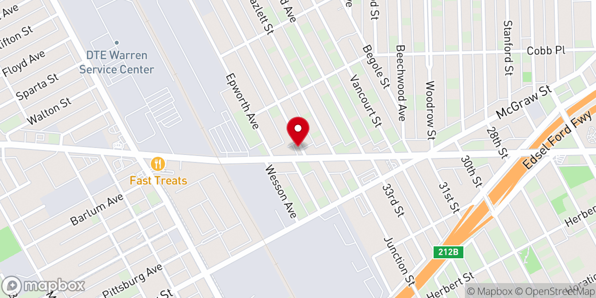 Map showing location of Zion Church of God