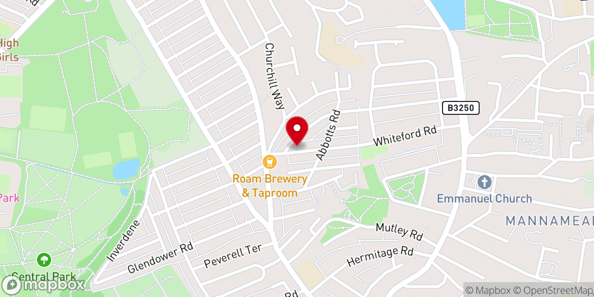 Map showing location of St Edward the Confessor's Church