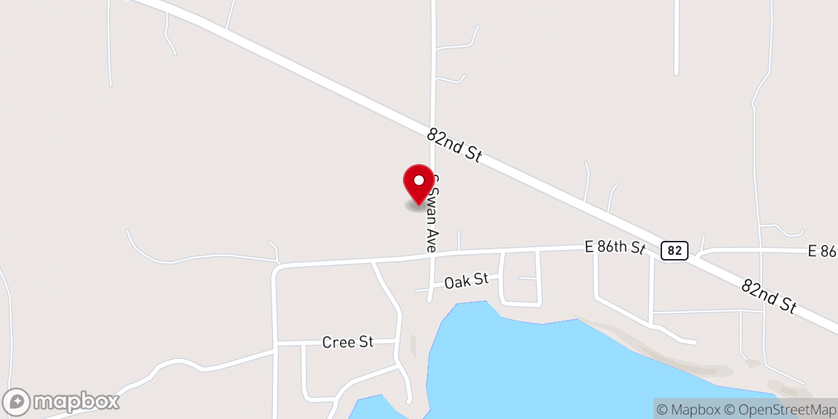 Map showing location of Bills Lake Baptist Church