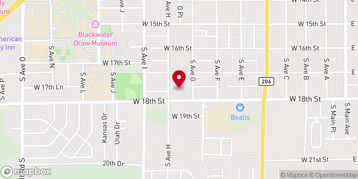 Map showing location of Legacy Church - Portales Campus