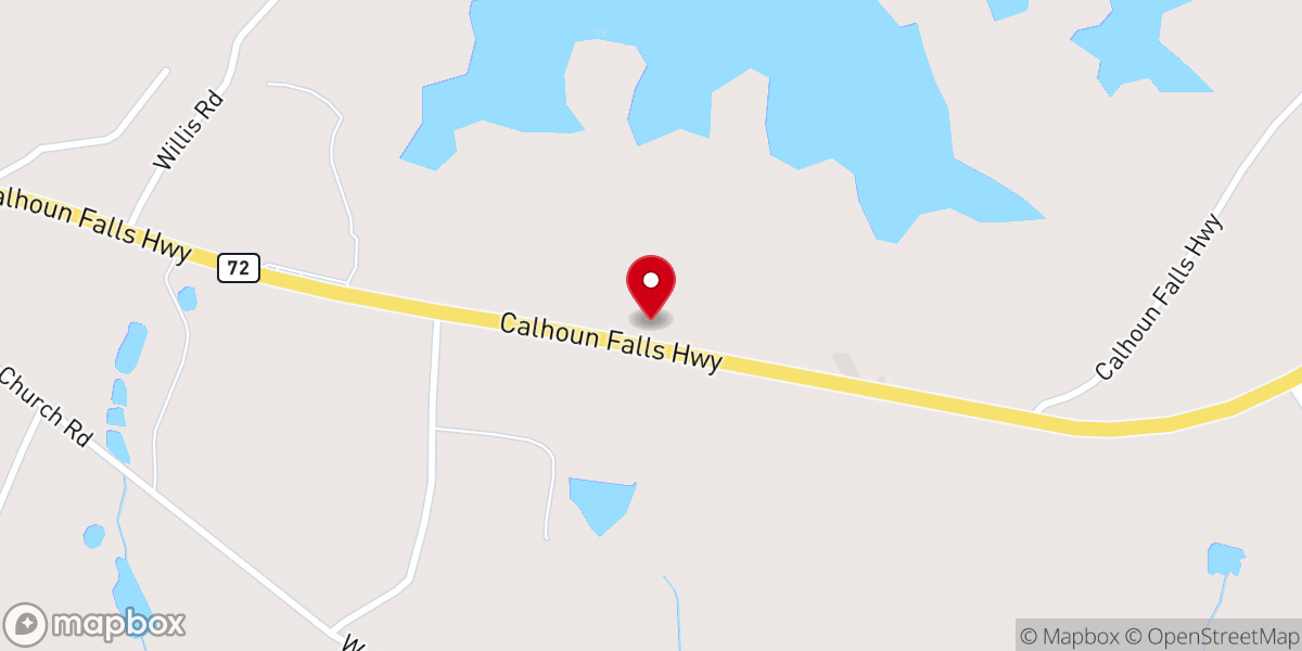 Map showing location of Hunters Chapel AME Church