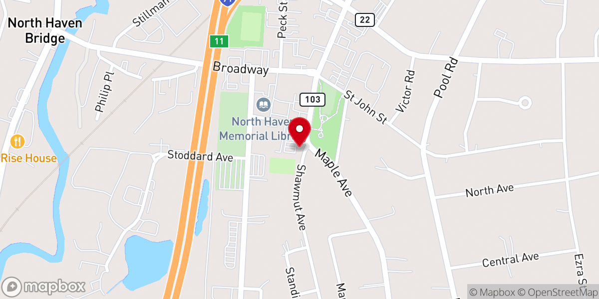 Map showing location of Corinthian Masonic Lodge