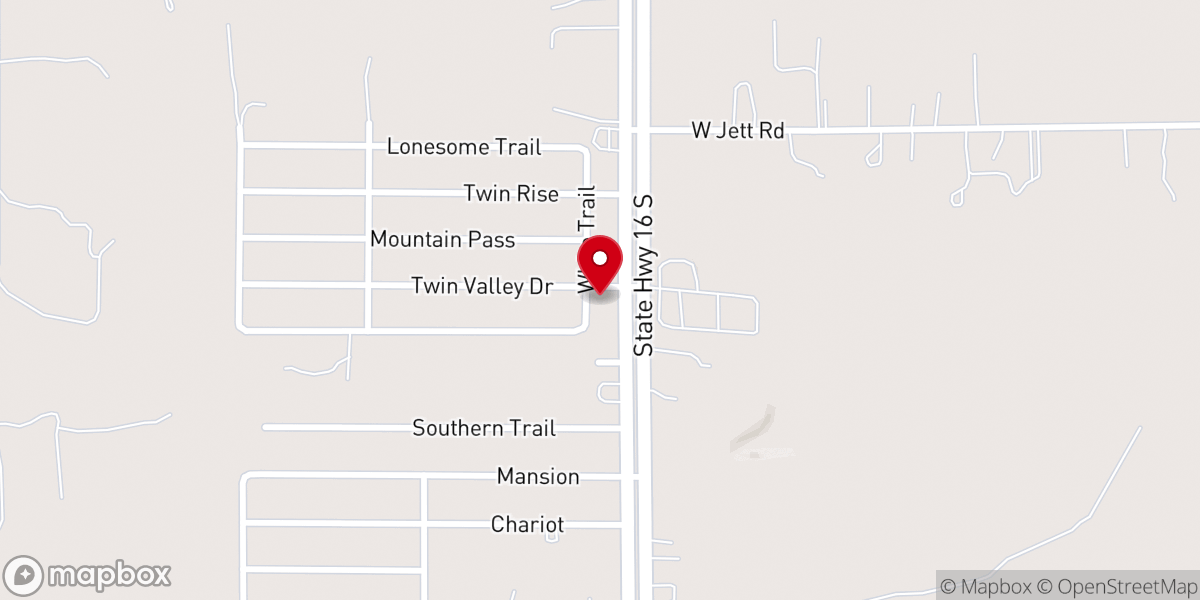 Map showing location of New Hope Church