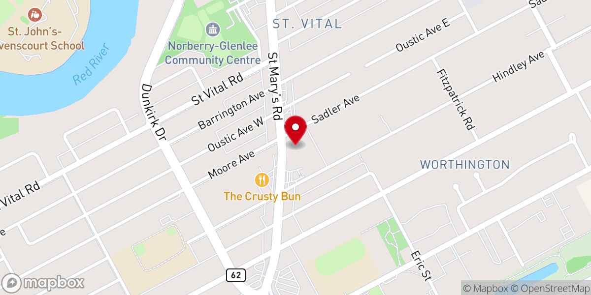 Map showing location of St. Eugene Parish
