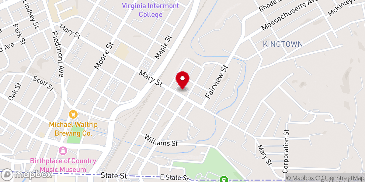 Map showing location of Lee Street Baptist Church
