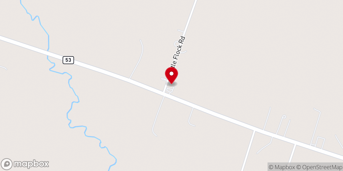 Map showing location of East Highway Baptist Church