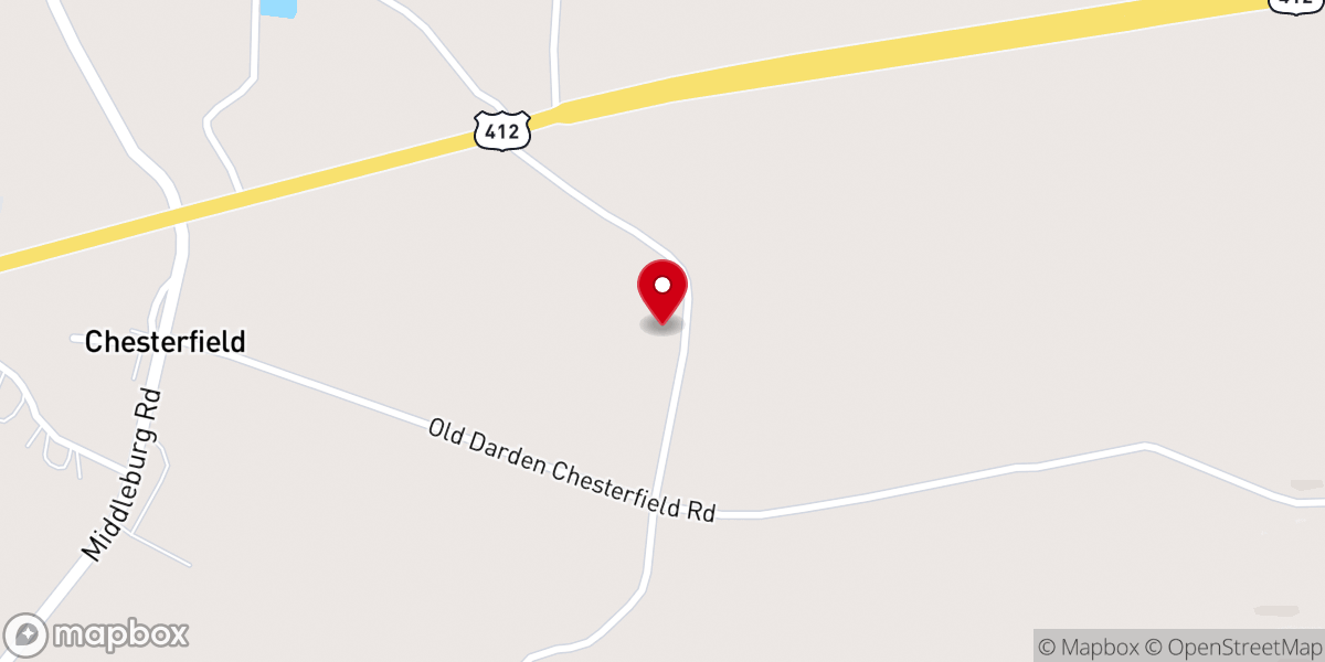 Map showing location of Union Baptist Church